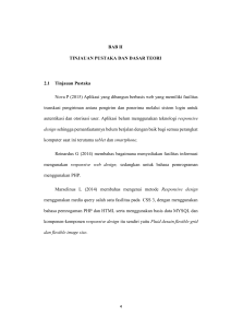 BAB II TINJAUAN PUSTAKA DAN DASAR TEORI 2.1 Tinjauan