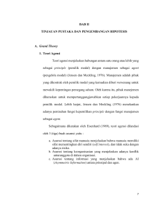 BAB II TINJAUAN PUSTAKA DAN PENGEMBANGAN HIPOTESIS A