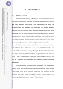 II. TINJAUAN PUSTAKA 2.1. Penelitian Terdahulu