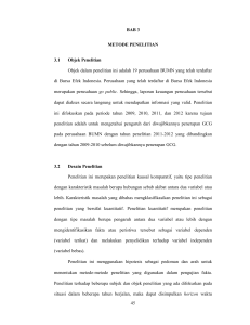 45 BAB 3 METODE PENELITIAN 3.1 Objek Penelitian Objek dalam