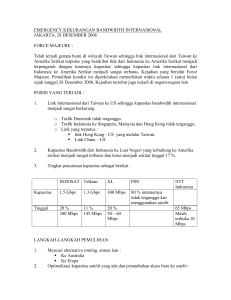 EMERGENCY KEKURANGAN BANDWIDTH