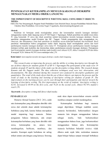 peningkatan keterampilan menulis karangan deskripsi