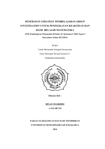 penerapan strategi pembelajaran group investigation untuk