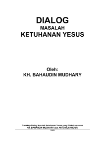 Dialog Masalah Ketuhanan Yesus