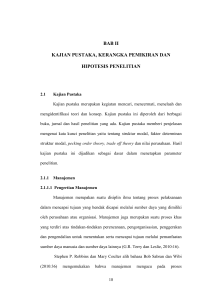 bab ii kajian pustaka, kerangka pemikiran dan