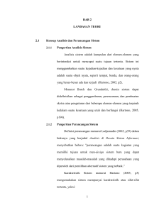 1 BAB 2 LANDASAN TEORI 2.1 Konsep Analisis dan