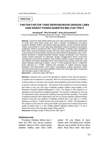 faktor-faktor yang berhubungan dengan lama hari rawat pasien