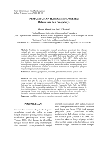 PERTUMBUHAN EKONOMI INDONESIA: Determinan dan