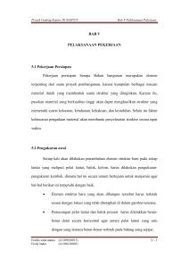 Proyek Gedung Kantor DUSASPUN Bab V Pelaksanaan Pekerjaan