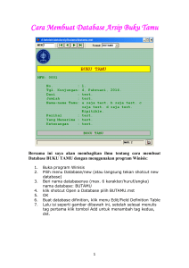 Cara Membuat Database Arsip Buku Tamu