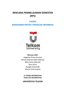 CSG3K3 Manajemen Proyek Teknologi Informasi