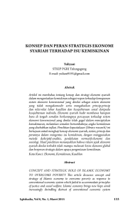 konsep dan peran strategis ekonomi syariah terhadap isu