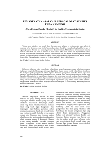 pemanfaatan asap cair sebagai obat scabies pada kambing