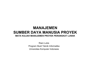 manajemen sumber daya manusia proyek