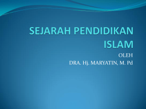 SEJARAH PENDIDIKAN ISLAM