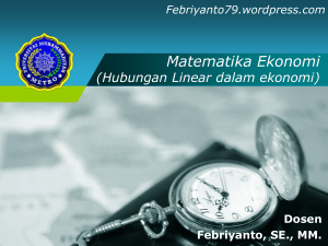 Matematika Ekonomi (Fungsi) - febriyanto79