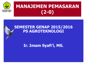 manajemen pemasaran agribisnis - Julian Adam Ridjal