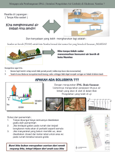 Kita mengkonsumsi air limbah kita sendiri Sumber air bersih (PDAM