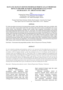 rancang bangun sistem informasi perencanaan produksi dengan