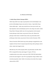 II. TINJAUAN PUSTAKA A. Indeks Harga Saham Gabungan (IHSG