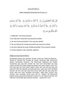 Surat Al-Kafirun Oleh Ustadzah Anita Qurroti A`yuni, Lc. ц≅и% $pκš