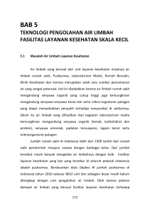 Teknologi Pengolahan Air Limbah Fasilitas Layanan Kesehatan