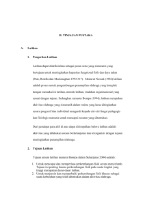 II. TINJAUAN PUSTAKA A. Latihan 1. Pengertian Latihan Latihan