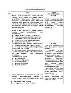 NO SOAL KUNCI DAN PEMBAHASAN 1 Mendel telah menemukan
