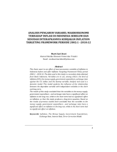 analisis pengaruh variabel makroekonomi terhadap inflasi di