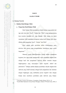 14 BAB II KAJIAN TEORI A. Konsep Teoretis 1. Hakikat Hasil Belajar