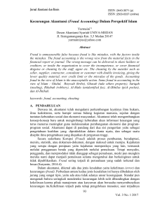 Jurnal Akuntansi dan Bisnis Kecurangan Akuntansi (Fraud