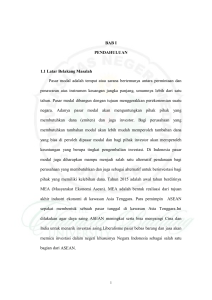 BAB I PENDAHULUAN 1.1 Latar Belakang Masalah Pasar modal