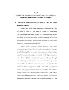 BAB IV ANALISIS FATWA MUI NOMOR 03 TAHUN 2010 TENTANG