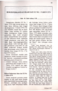 hukum perkawinan islam dan uu no.1 tahun 1974