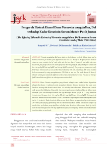 Pengaruh Ekstrak Etanol Daun Vernonia amygdalina, Del terhadap