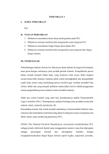 PERCOBAAN 3 I. JUDUL PERCOBAAN PLC II. TUJUAN