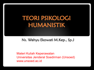 teori humanistik - Universitas Jenderal Soedirman
