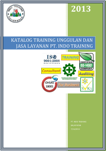 Katalog Silabus Training Unggulan dan Layanan