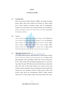 BAB II LANDASAN TEORI 2.1. Transaksi Stok Dalam Kamus Besar