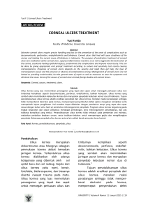 corneal ulcers treatment - Jurnal Fakultas Kedokteran Universitas