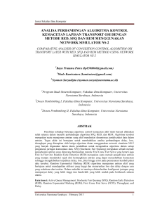 analisa perbandingan algoritma kontrol kemacetan lapisan transport