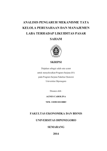 analisis pengaruh mekanisme tata kelola