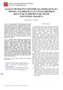 kajian penerapan metode klasifikasi data mining - E