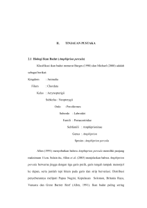 5 II. TINJAUAN PUSTAKA 2.1 Biologi Ikan Badut ( Amphiprion