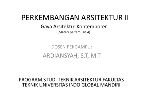 perkembangan arsitektur i - UIGM | Login Student