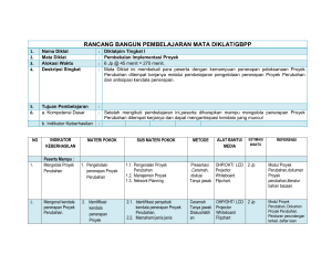 Pembekalan Implementasi Proyek Perubahan