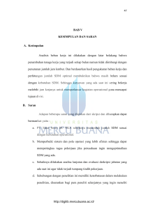 BAB V KESIMPULAN DAN SARAN A. Kesimpulan Analisis beban