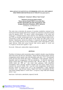 1 ISOLASI DAN UJI AKTIVITAS ANTIMIKROBA