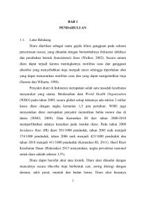 1 BAB 1 PENDAHULUAN 1.1. Latar Belakang Diare diartikan