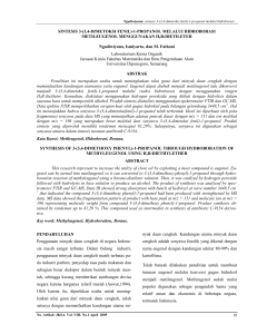 sintesis 3-(3,4-dimetoksi fenil)-1-propanol melalui